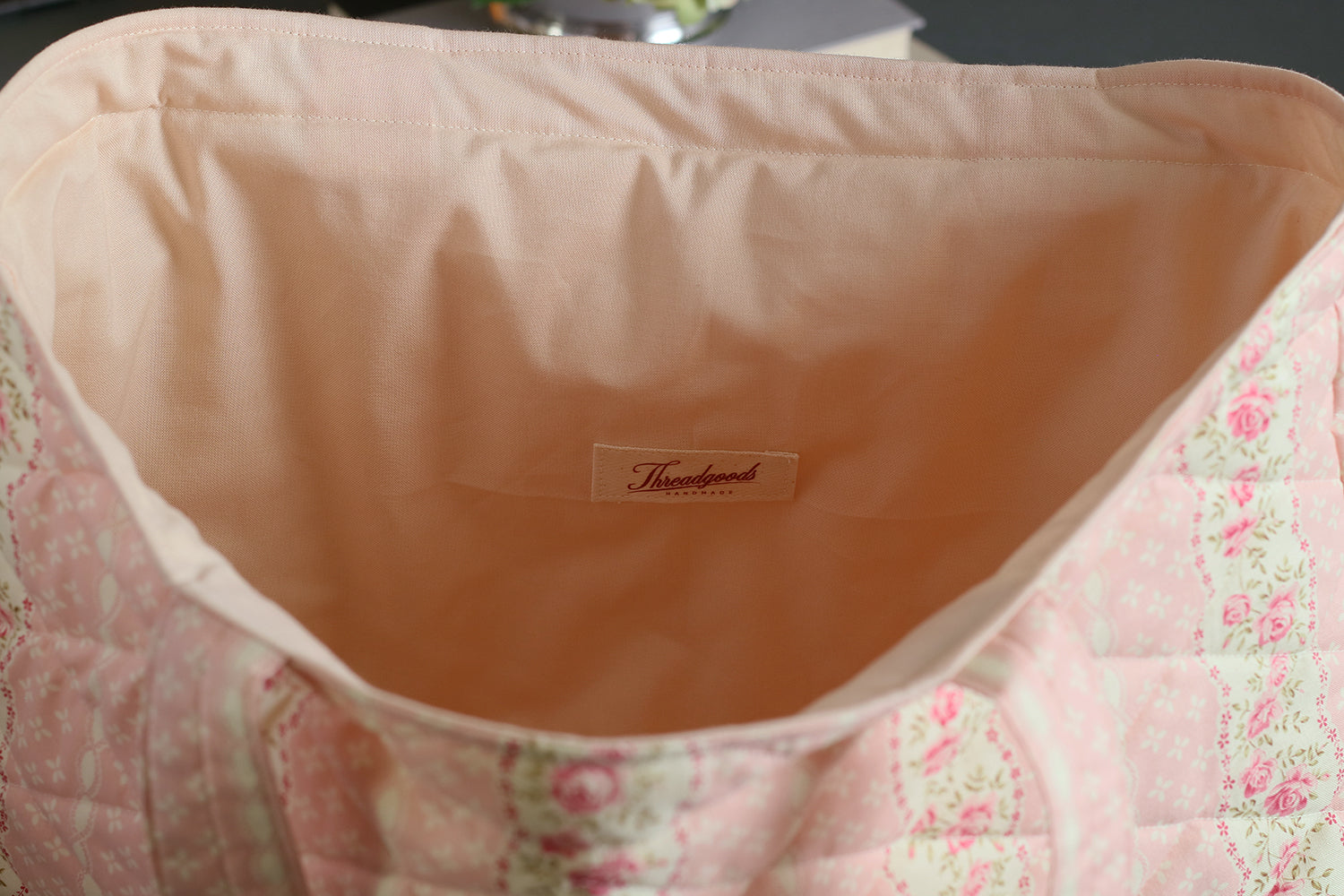 Large Handmade Quilted Tote Bag