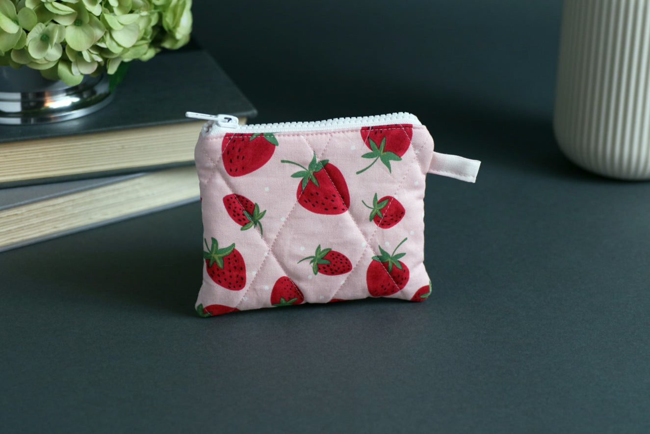 Strawberry Picnic Keychain Wallet